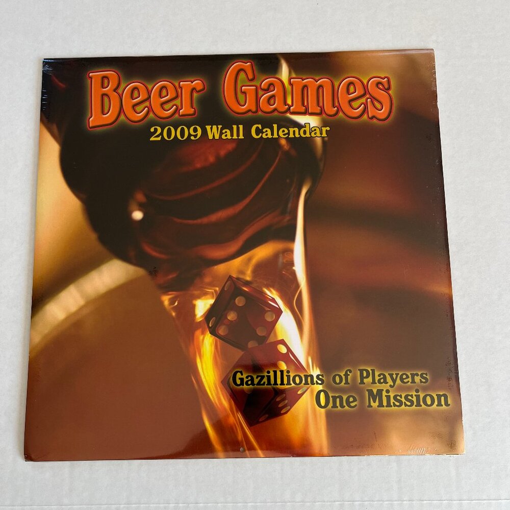 VTG 2009 Wall Calendar Beer Games Different Playing Drinking Games